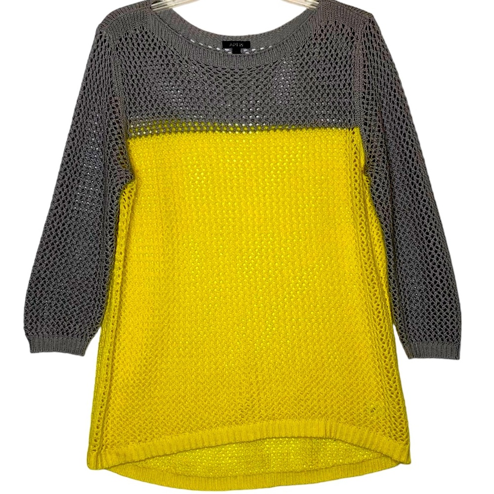 Apt 9 Women’s Color Block Open Knit Crochet Sweater Sz‎ L